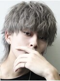 ソフトマッシュウルフ/ツーブロック/フェザーパーマ雰囲気金髪