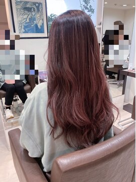 ヘアープロデュース フラックス(HAIR PRODUCE flux) 髪質改善カラー×ピンクベージュ【西淀川区,尼崎駅,出来島】