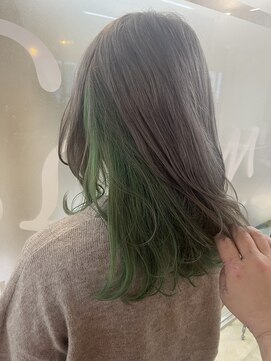 ヘアースペースブルーム ヒーロー 園田店(HAIR SPACE BLOOM hero) 【園田/ケアブリーチ】インナーカラー