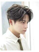 オーシャントーキョー 渋谷神南(OCEAN TOKYO) 韓国ヘアカルマパーマカルマバングセンターパート黒髪ウルフ