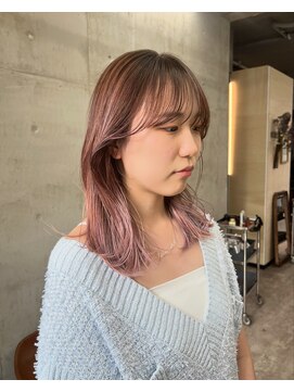 ソルトウォーター(SALT WATER) ピンクグラデーション/ブリーチあり/デザインカラー/恵比寿