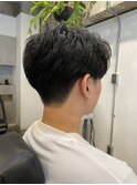 メンズツーブロックナチュラルマッシュ<中野/メンズ/理容室>