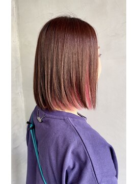 リブ(live) ボブ/インナーカラー/ピンク