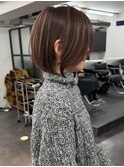 ハイライトバレイヤージュダブルカラーボブカット30代40代