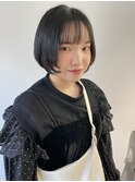 ショートボブハイライトレイヤーカットヘアセット髪質改善天文館