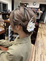 デビュー ヘアーメイク&nbsp;ホワイトグレージュ/デジタルパーマ/チェリーブラウン/宜野湾