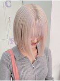 white beige ／bob/ボブ/ハイトーンボブ/ベージュ/ホワイト
