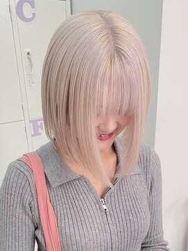 フウ(fuh) white beige ／bob/ボブ/ハイトーンボブ/ベージュ/ホワイト