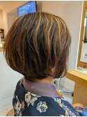 ハイライトショートボブ