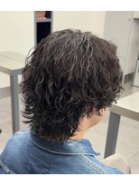 ノイセル 心斎橋(Noisyle)&nbsp;スパイラルパーマフェードカットセンターパートサーフカールR