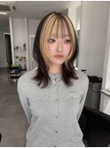 20代30代40代エギョモリくびれ韓国風デザインカラーブロンド