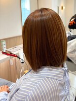アビエブラン 若江岩田(abije blanc) 艶感ブラウン×前下がりボブ【若江岩田】