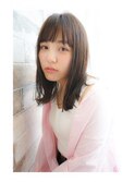 大人かわいい ナチュラルストレート ミディ