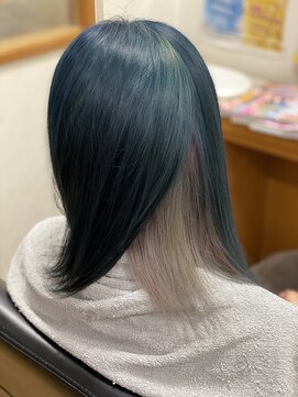 ヘアーメイクエアーセントラーレ(HAIR MAKE air Zentrale) ミントブルー＆インナーアメジスト