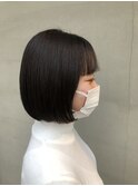 ミニボブ 切りっぱなしボブ 担当中西