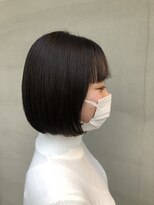 ヘアー アイス ルーチェ(HAIR ICI LUCE) ミニボブ 切りっぱなしボブ 担当中西