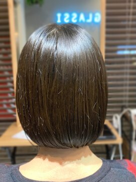 グラッシー センター北店(GLASSI) ★ぱつっとコンパクトボブ★インナーカラー★脱白髪染め★