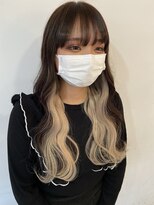 ヴァンクラウドコウベ(VENT CLOUD KOBE)&nbsp;韓国風プルエクステ☆ホワイトブロンドインナーカラー