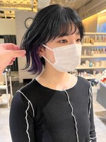 カフ(CAF)&nbsp;CAF松本【外ハネボブ×ブルーブラックパープルインナーカラー】