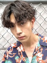 波巻きスパイラルパーマツイストスパイラルツーブロック