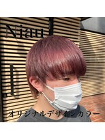 ニアウ 太田店(Niau)&nbsp;メンズカラーショートウルフマッシュツイストスパイラルパーマ