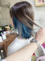 トト 船橋店(toto.)&nbsp;黒髪/グレーベージュ/レイヤーロング/前髪パーマ[西船橋/津田沼]