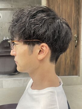 フイ 自由が丘(men's salon Hui) メンズ/アップバング/ツーブロックマッシュ/束感ショート波巻き