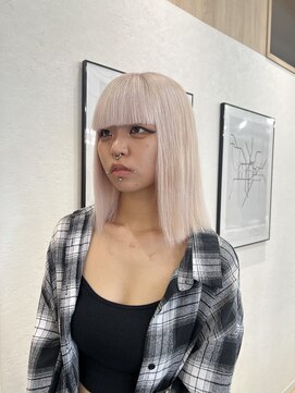 アジールヘア 赤羽駅南口店(agir hair) ホワイトベージュケアブリーチ10代20代韓国カラーアイドル