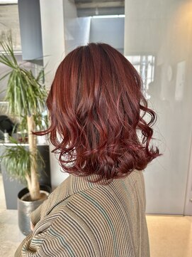十角髪 レッドブラウン
