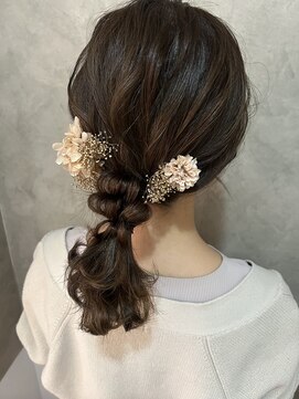 フェリーチェ(Felice) 編みおろし 結婚式ヘア ミディアムヘア ヘアセット