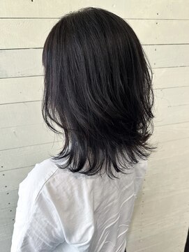 ルノン フィージュ(LUNON fieju) ダークグレージュ/ブルージュ/くびれ外ハネ/レイヤーカット