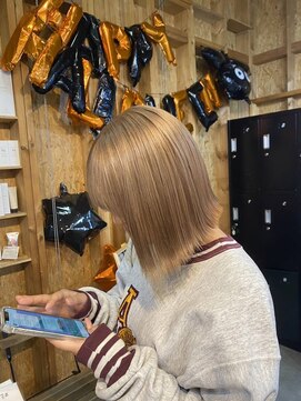 アフターニュース 新潟(afternews) ミルクティーベージュ/ダブルカラー/ケアブリーチ/髪質改善/駅南