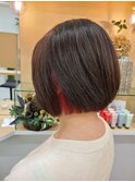 インナーカラー×ボブ