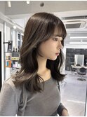 赤み消し!人気のグレージュ×くびれ巻きスタイリング