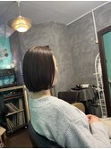 ナチュラルボブ+ナチュラルヘナカラー
