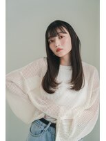 サロンドミルク 原宿(salon de MiLK)&nbsp;ハイライトミルクティーベージュロングレイヤーカット/原宿