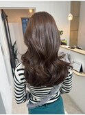 桑名ロングレイヤーカットハッシュカット透明感カラー重めロング