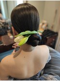 お花×シンプルシニヨン