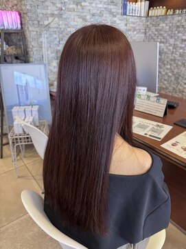 アチーブティルスマートサロン 豊川末広通店(achieve till Smart Salon) 透明感ピンクベージュ艶髪ロングヘア髪質改善トリートメント