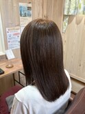 美髪ストレート/ヘアエステ/ナチュラルブラウン/愛されストレ-ト