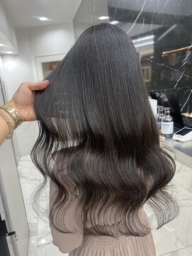 ラピス 渋谷本店(Lapis) グレーブラック/ブリーチなし/ブルーブラック/髪質改善/韓国風