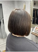 自然なナチュラルボブでお手入れ簡単スタイル