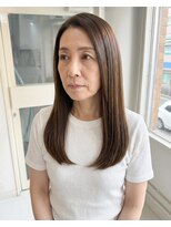 零秒女髪 千里丘店 髪質改善カラーで叶える上品ロングストレート艶髪美髪艶感