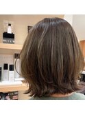 30代・40代/大人ボブ/レイヤーボブ/白髪ぼかし