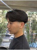 センターパートニュアンスパーマ