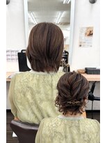 美容室 びゃんびゃん 社店&nbsp;ヘアセット/ショートヘアのお呼ばれアレンジ/結婚式/成人式