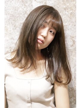 ティエラプラス(Tierra+) 透明感+シースルー×切りっぱなし外ハネstyle