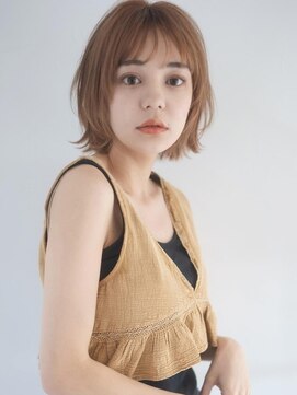 アグ ヘアー ズッカ 竹の塚店(Agu hair zukka) 《Agu hair》軽やか無造作×外ハネオン眉ボブ
