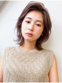 ★30代40代50代/ハンサムショートパーマ/小顔/マロンベージュ