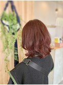 大人かわいいレイヤースタイル☆透明感シアーオレンジブラウン